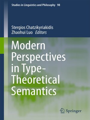 cover image of Modern Perspectives in Type-Theoretical Semantics